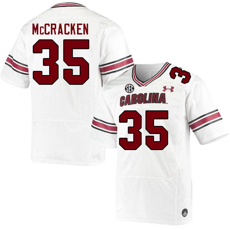 Men #35 Chase McCracken South Carolina Gamecocks 2023 College Football Jerseys Stitched-White